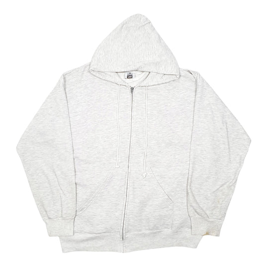 Womens Grey Lee Hoodie Vintage Made In USA Full Zip Jumper
