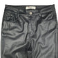 Womens Black Jeana Leather Bootcut Chino Trousers