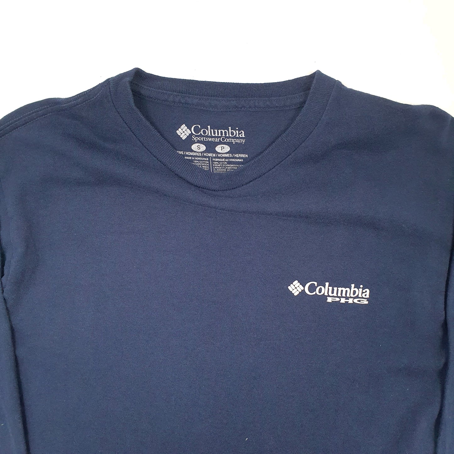 Mens Navy Columbia Sportswear PHG Hunting Long Sleeve T Shirt