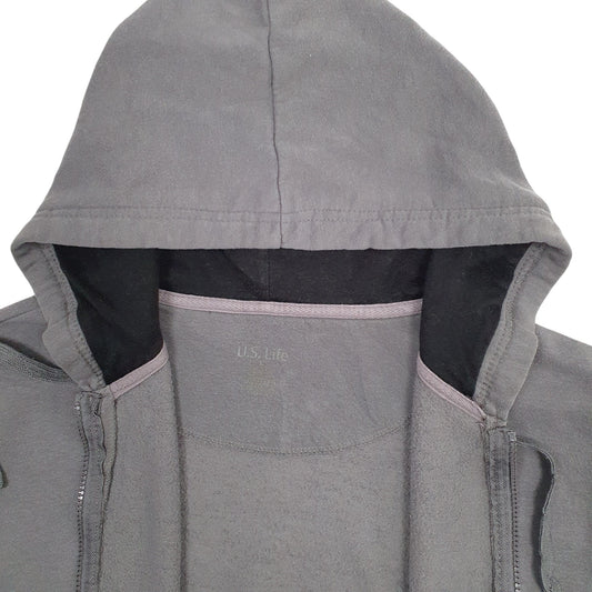 Mens Grey U.S.Life  Full Zip Jumper