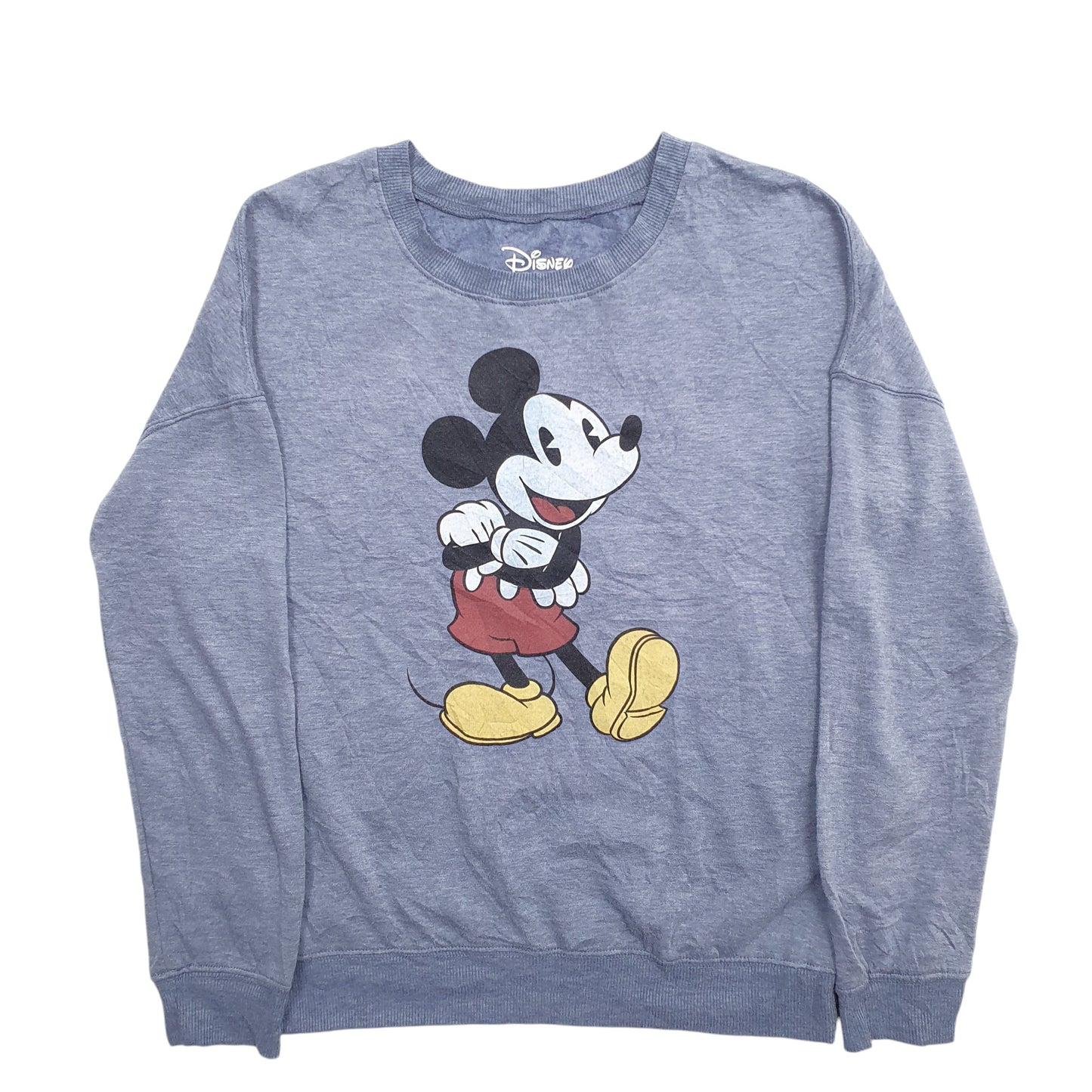Womens Blue Disney Mickey Mouse Crewneck Jumper