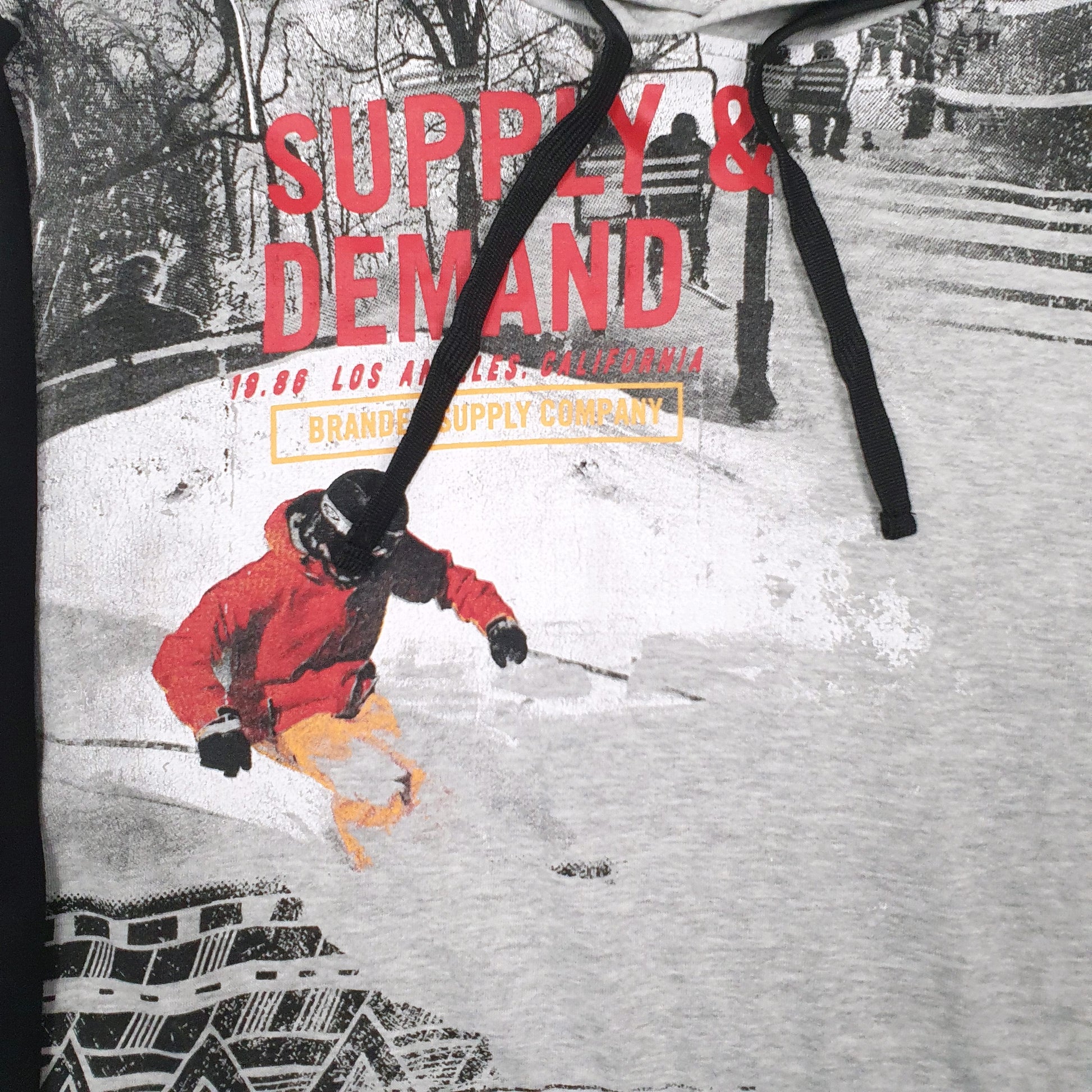 Mens Grey Mountain Ridge  Hoodie Jumper