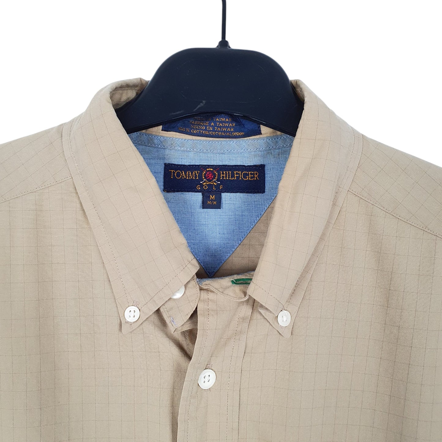 Mens Beige Tommy Hilfiger Golf Crest Long Sleeve Shirt