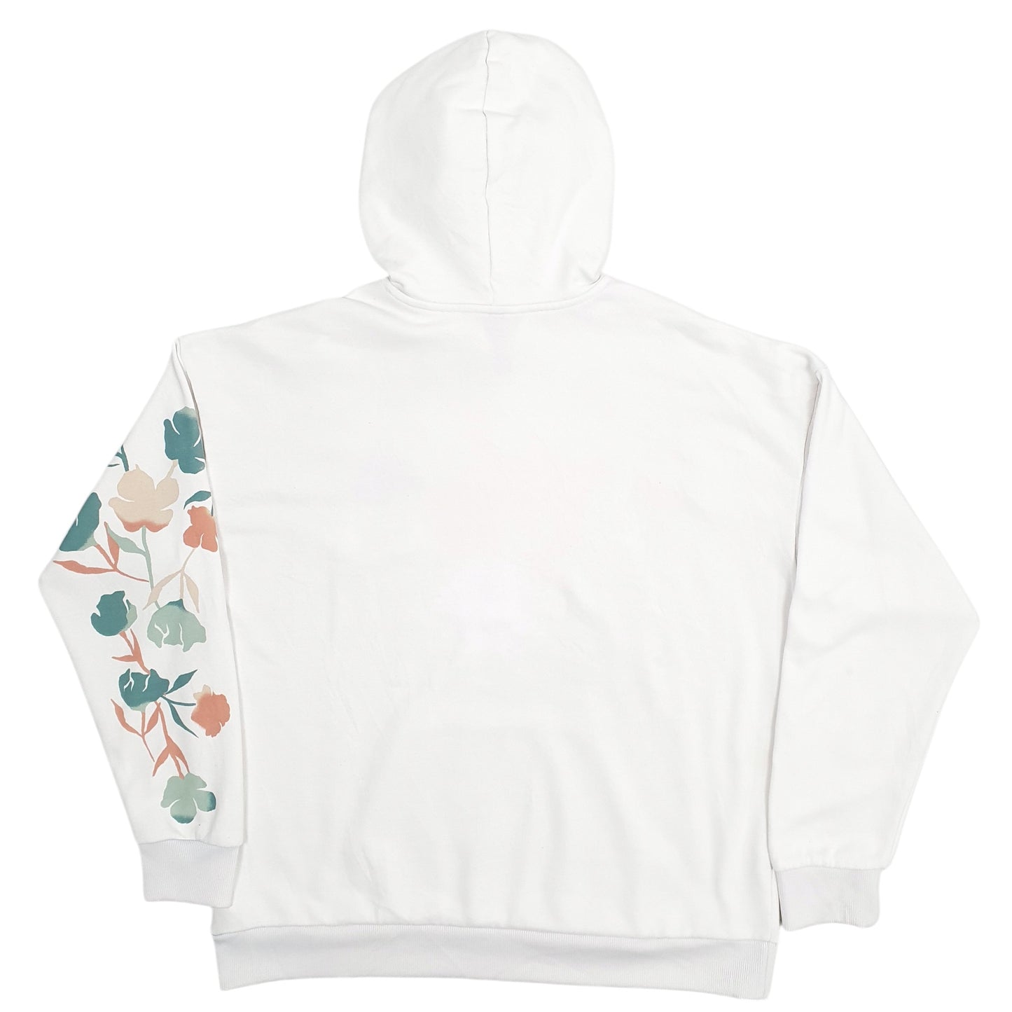 Mens White Adidas Floral Hoodie Jumper