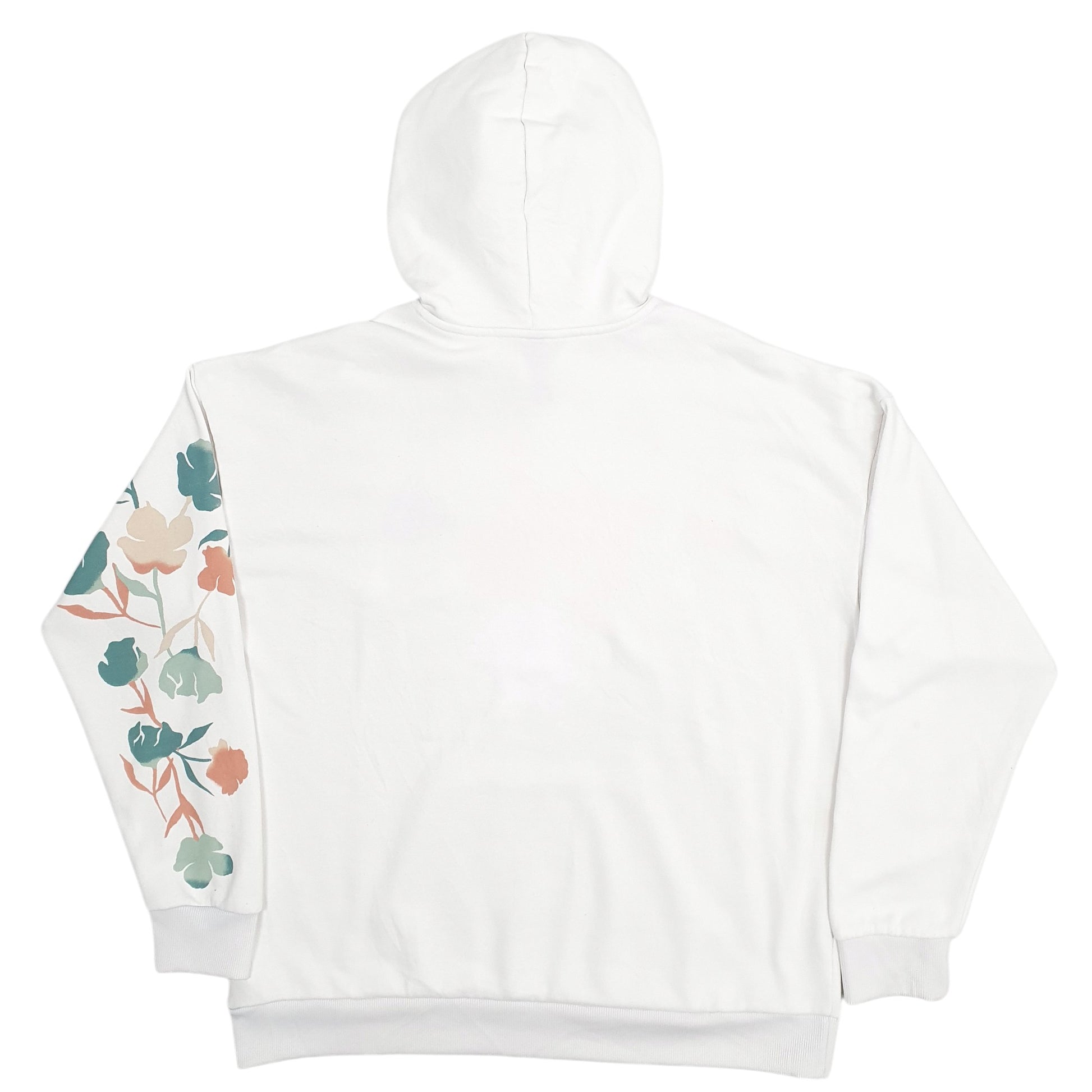 Mens White Adidas Floral Hoodie Jumper