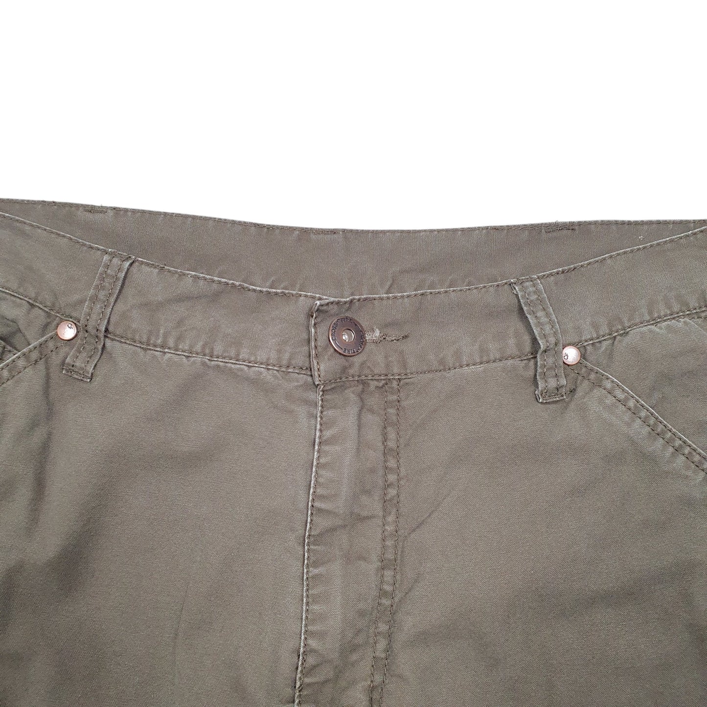 Mens Brown Crossfire Polyester Lined Thermal Winter Workwear Carpenter Trousers