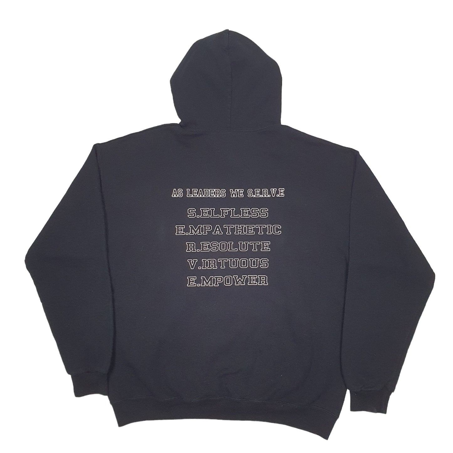 Womens Black Jerzees USA College Hoodie Jumper