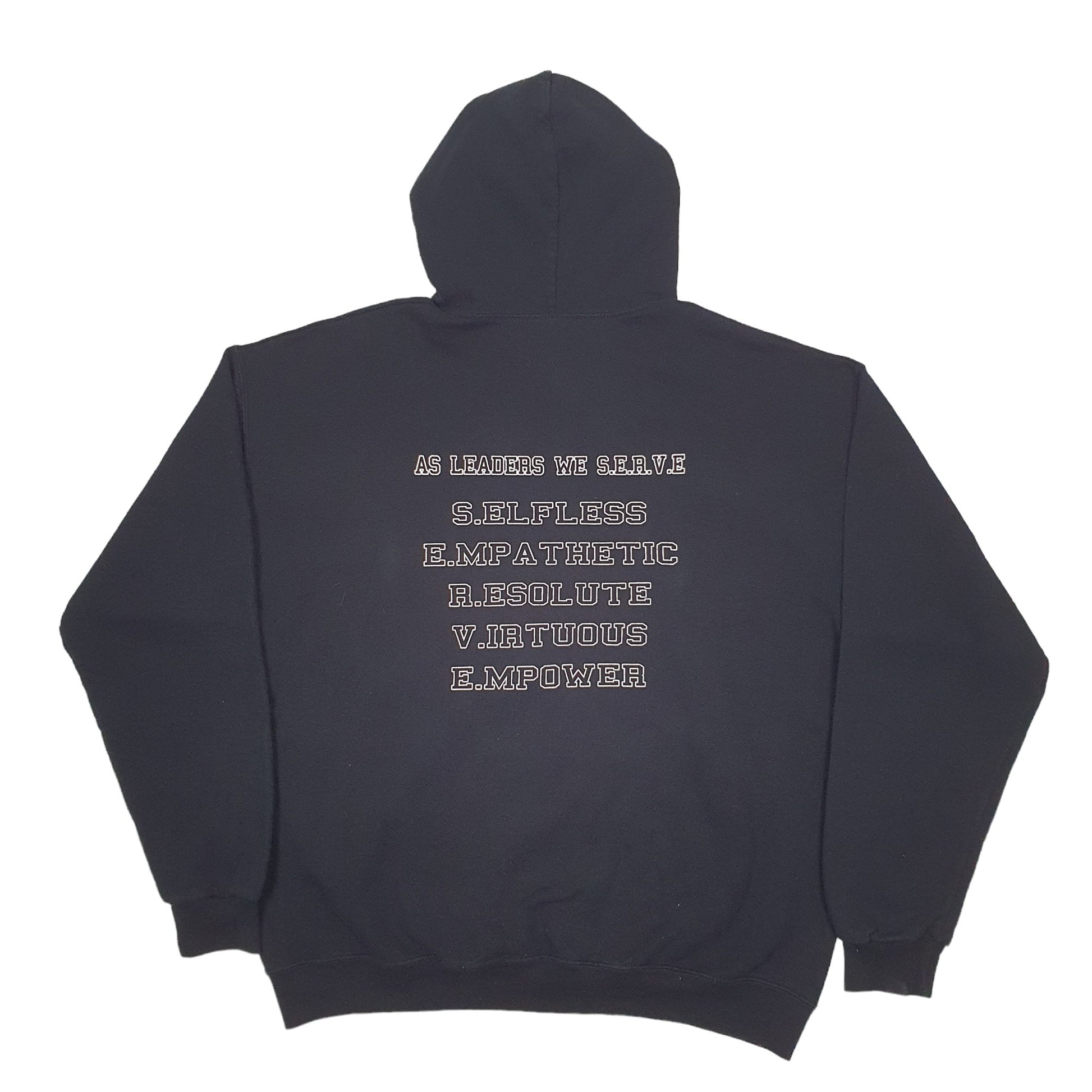 Womens Black Jerzees USA College Hoodie Jumper