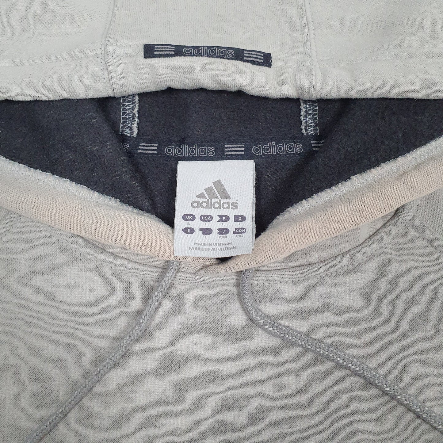 Mens Grey Adidas  Hoodie Jumper