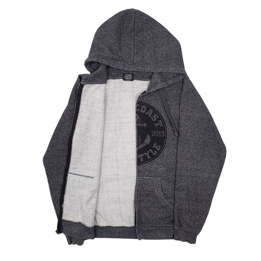 Mens Grey East Coast Lifestyle  Full Zip Jumper