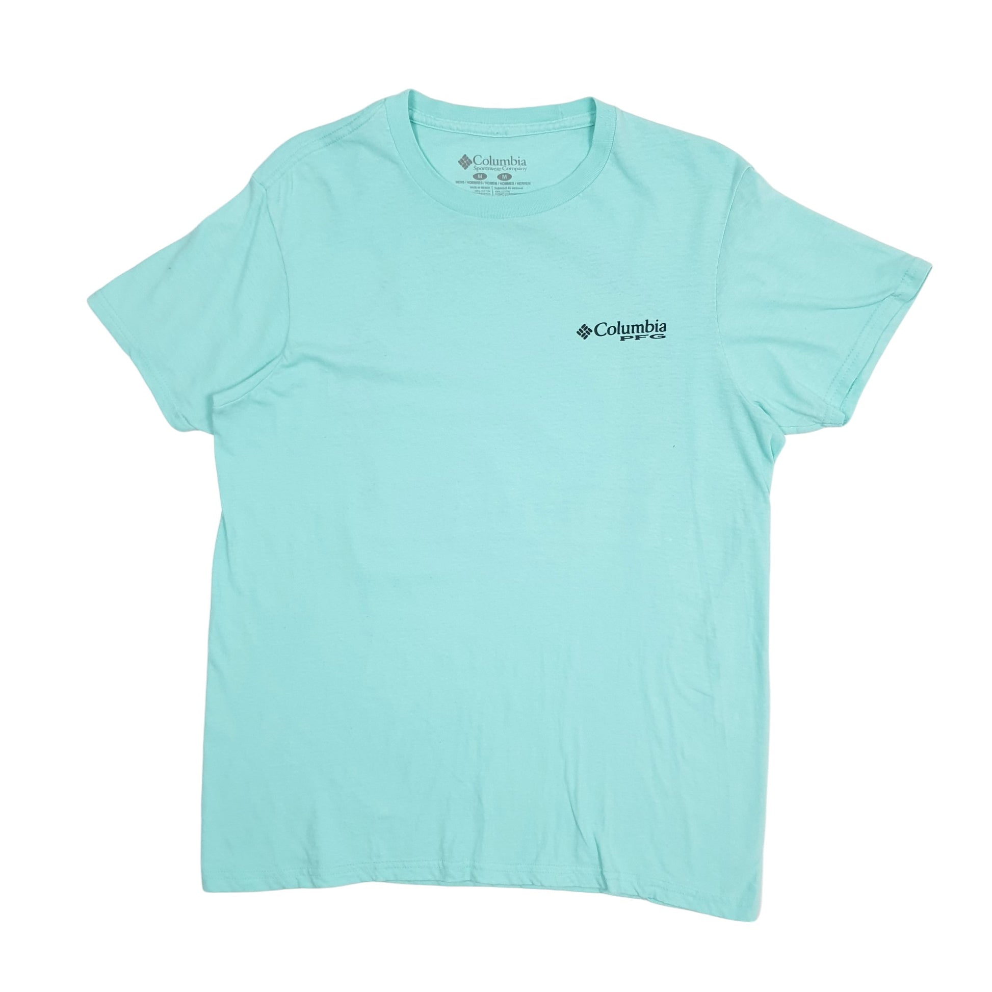 Mens Blue Columbia Sportswear PFG Fishing Short Sleeve T Shirt