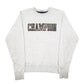 Mens Grey Champion Spellout Crewneck Jumper
