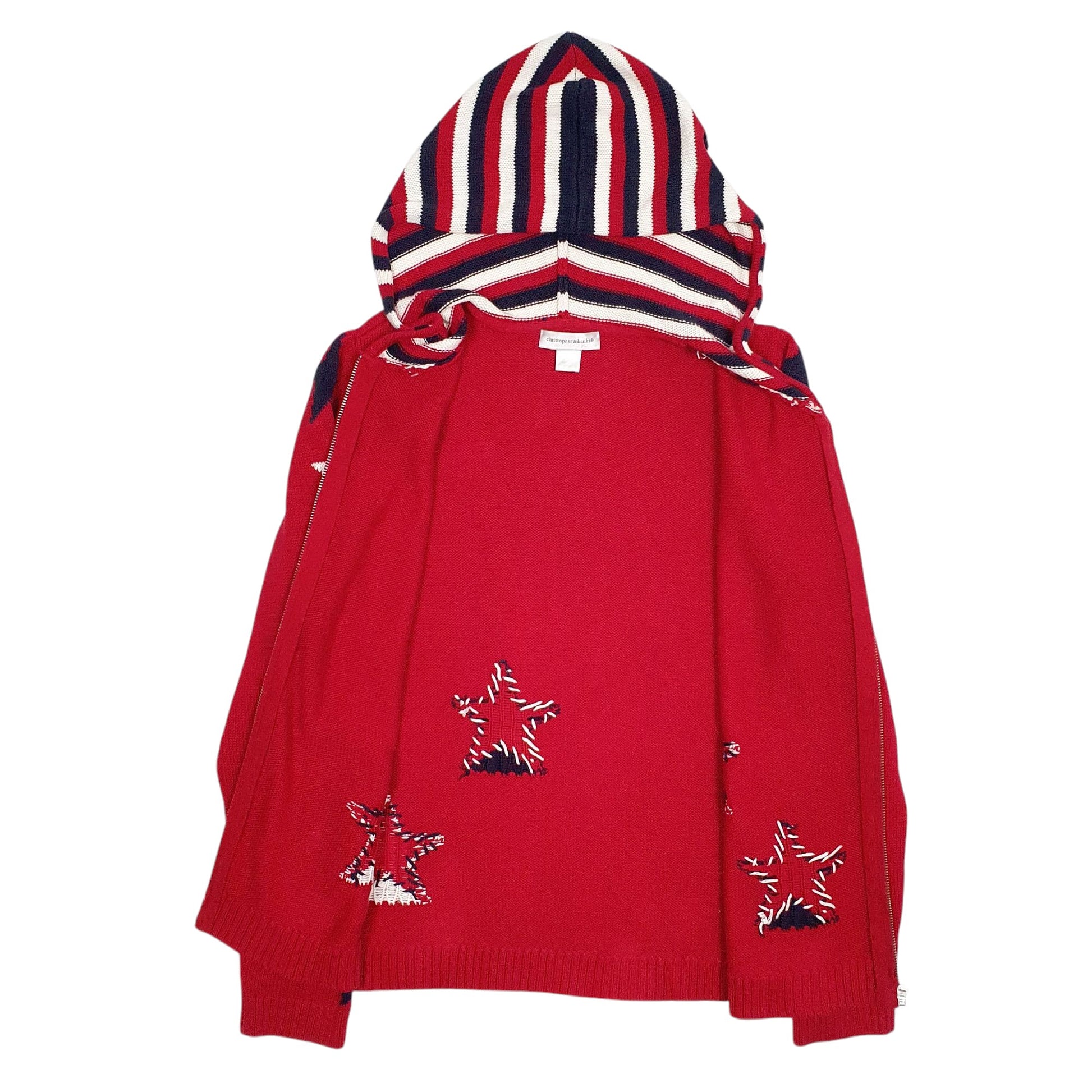 Womens Red Christopher Banks Knitwear Full Zip Jumper