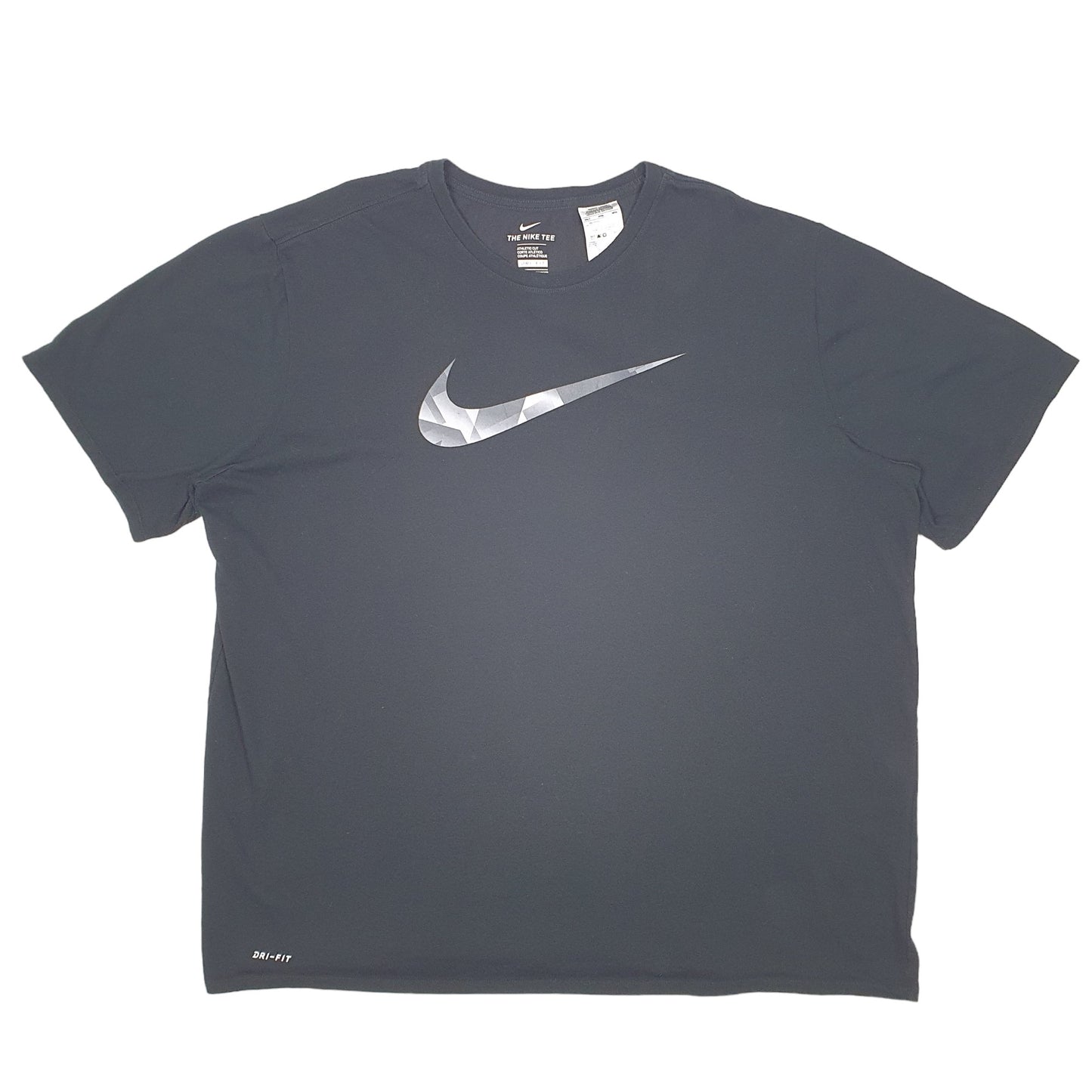 Mens Black Nike Swoosh Dri Fit Short Sleeve T Shirt