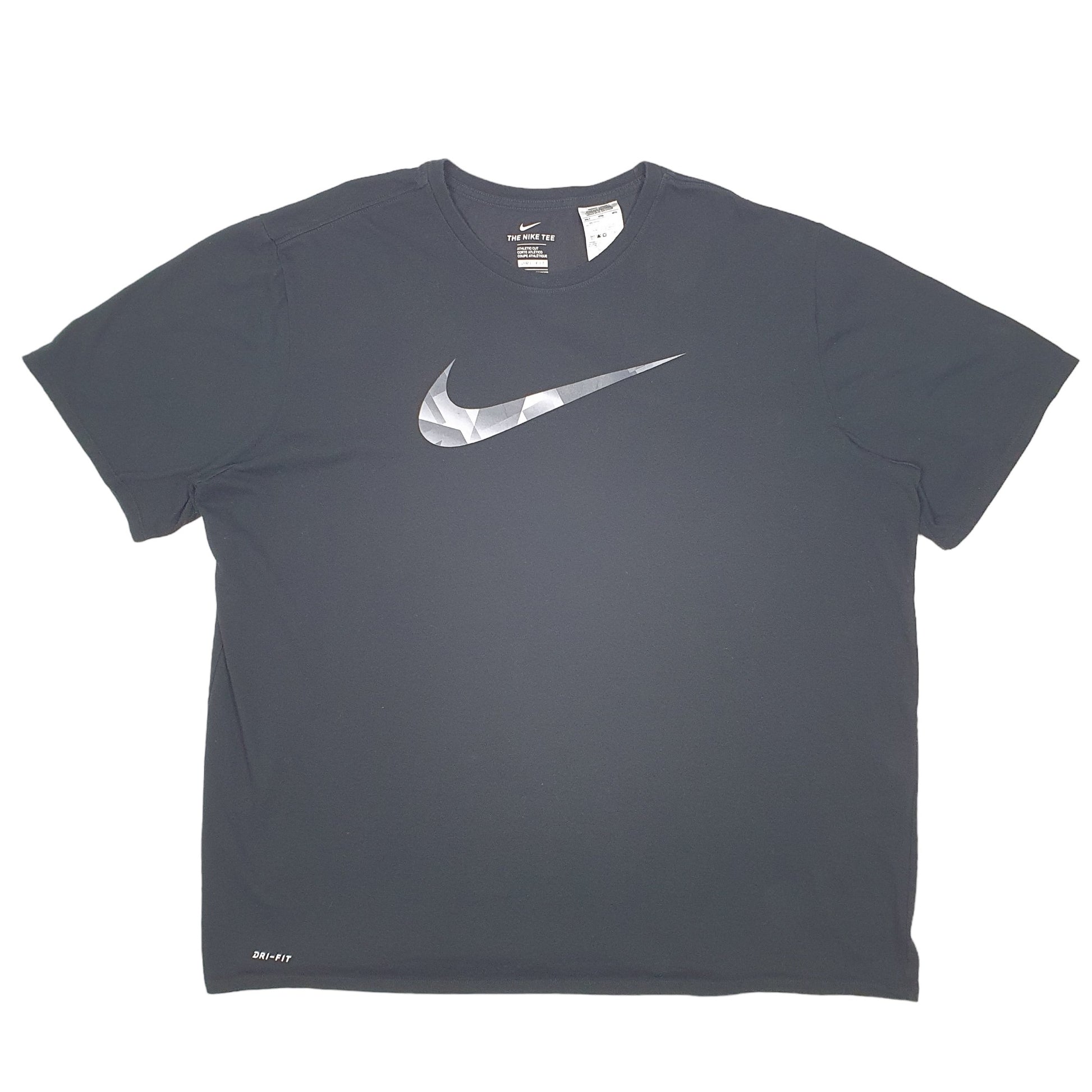Mens Black Nike Swoosh Dri Fit Short Sleeve T Shirt