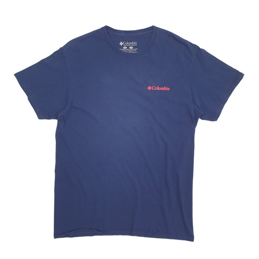 Mens Navy Columbia Sportswear  Short Sleeve T Shirt