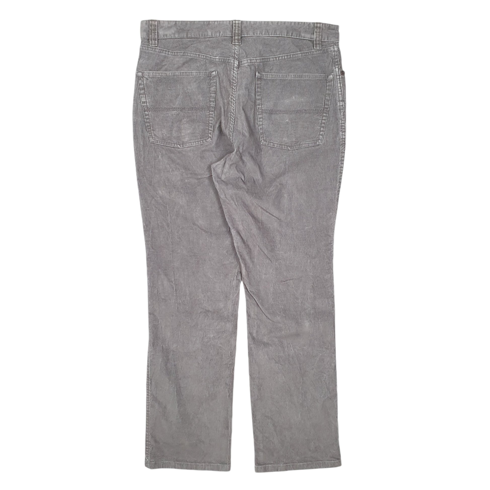 Mens Grey L.L.Bean Standard Cords Corduroy Trousers