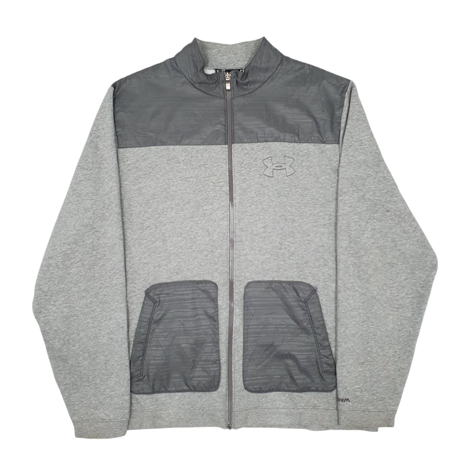 Mens Grey Under Armour  Full Zip Jumper