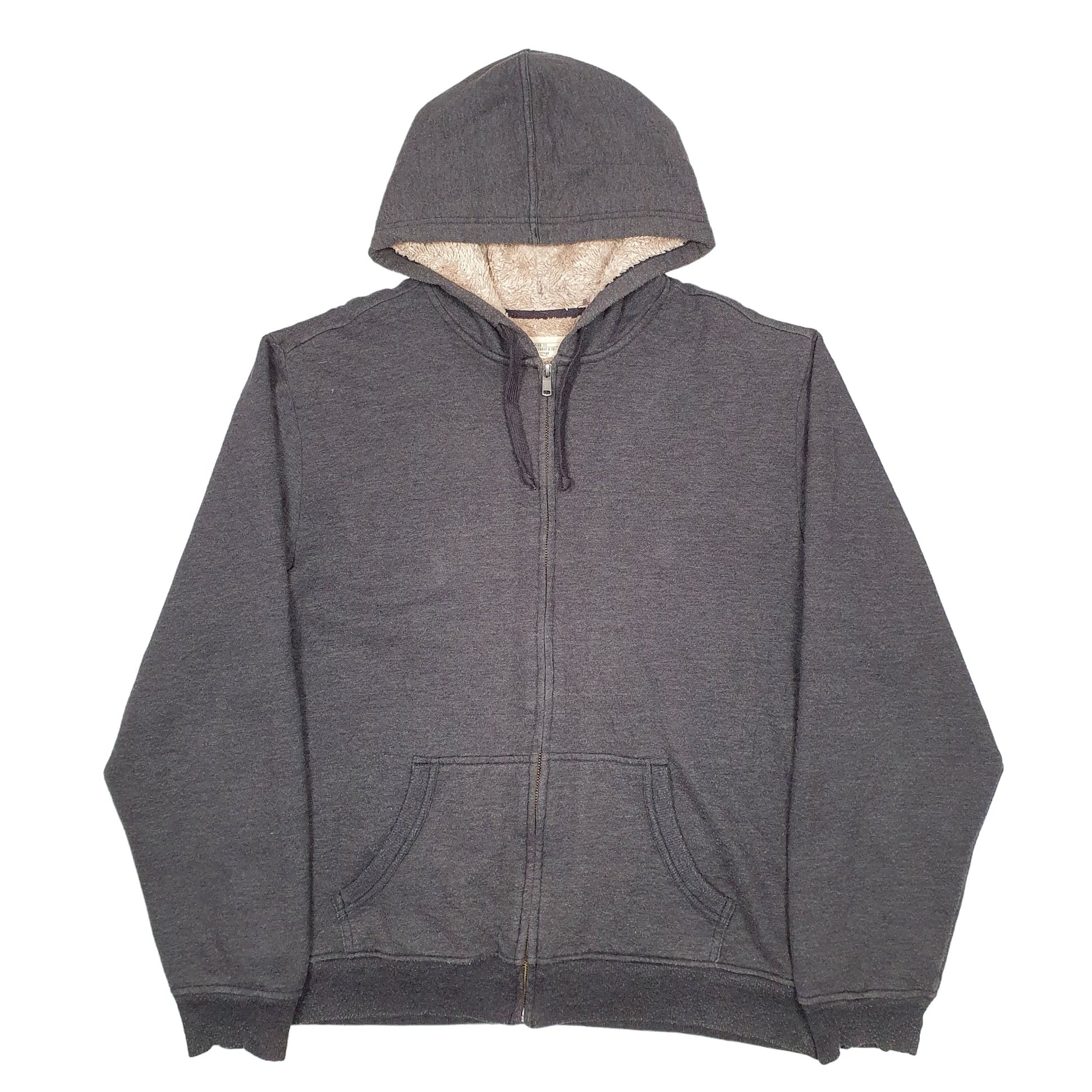 Mens Grey Levi's Fleece Lined Winter Full Zip Jumper