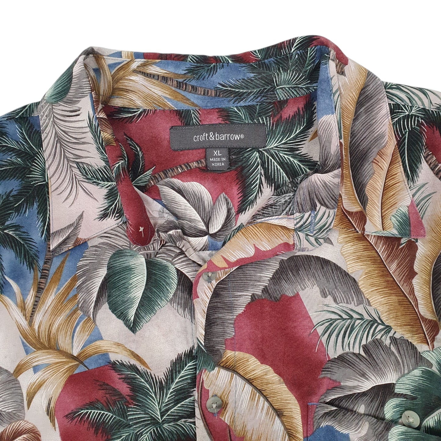 Mens Beige Croft & Barrow Funky Abstract Short Sleeve Shirt