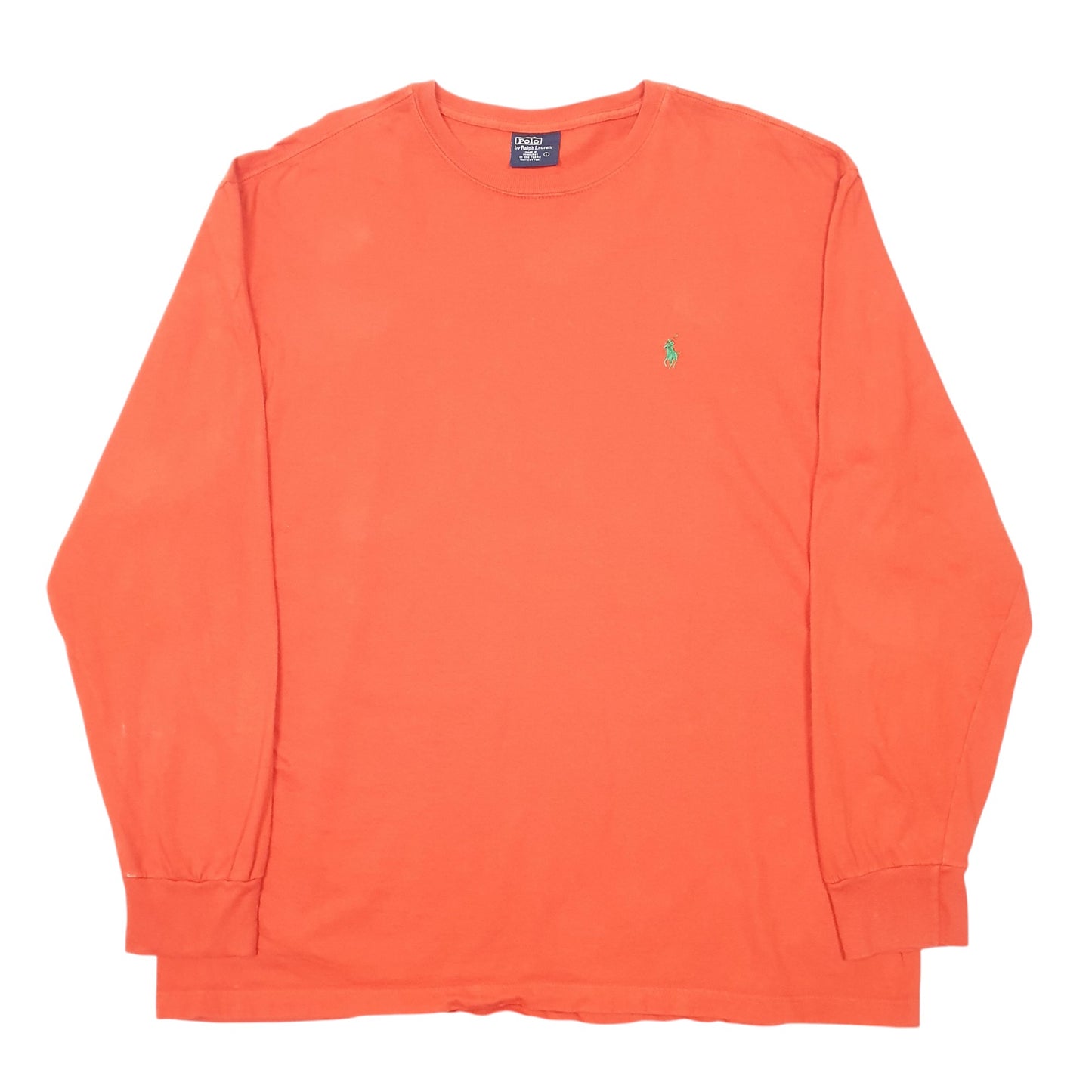 Mens Orange Polo Ralph Lauren  Long Sleeve T Shirt