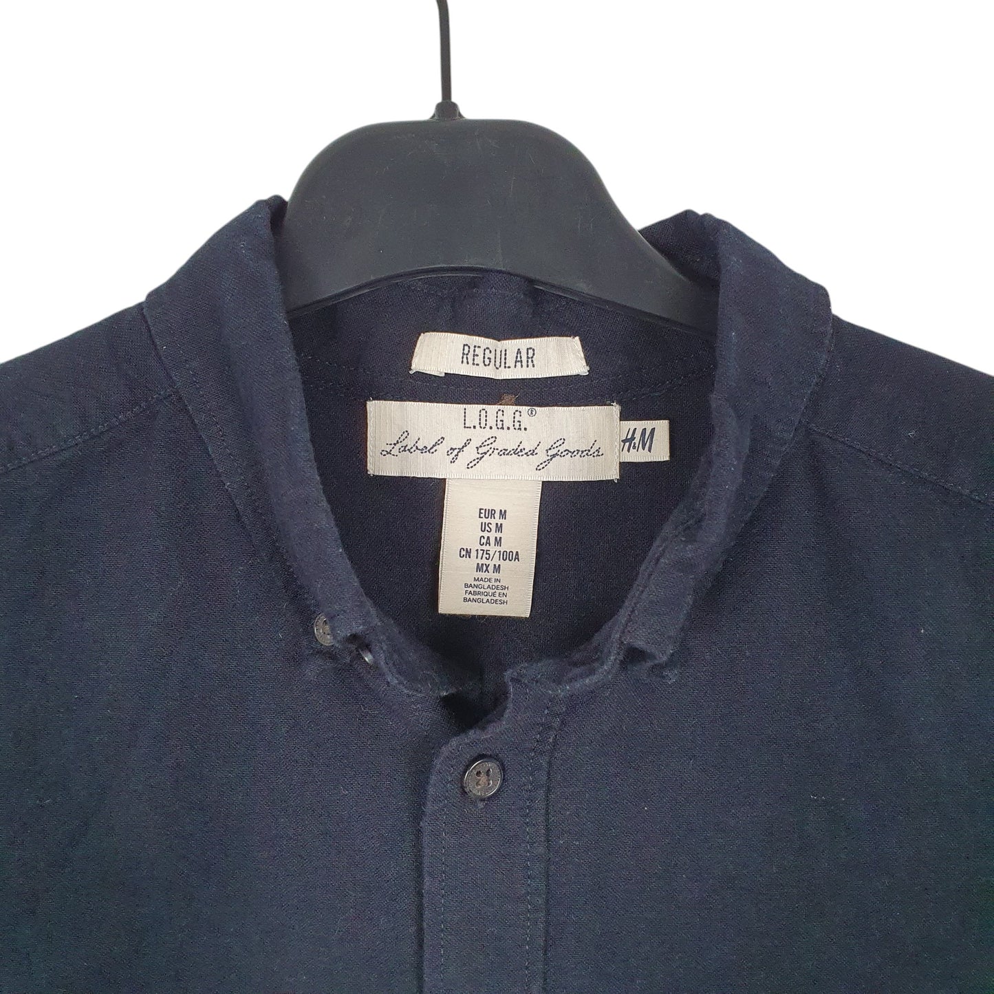 Mens Navy H&M  Long Sleeve Shirt