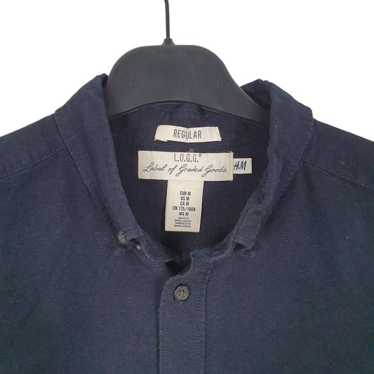Mens Navy H&M  Long Sleeve Shirt