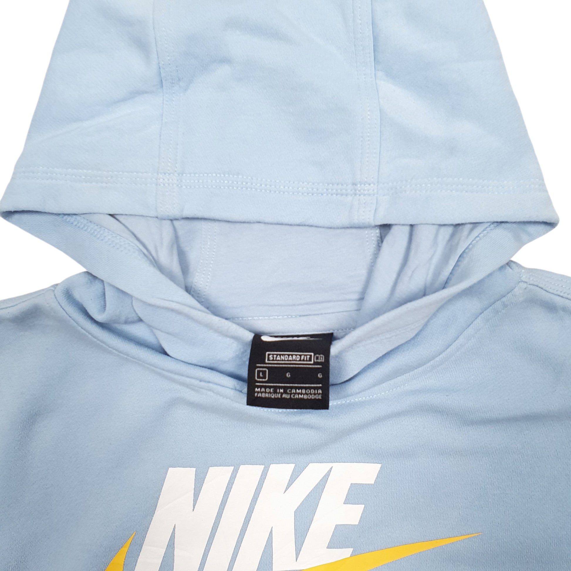 Womens Blue Nike Spellout Hoodie Jumper