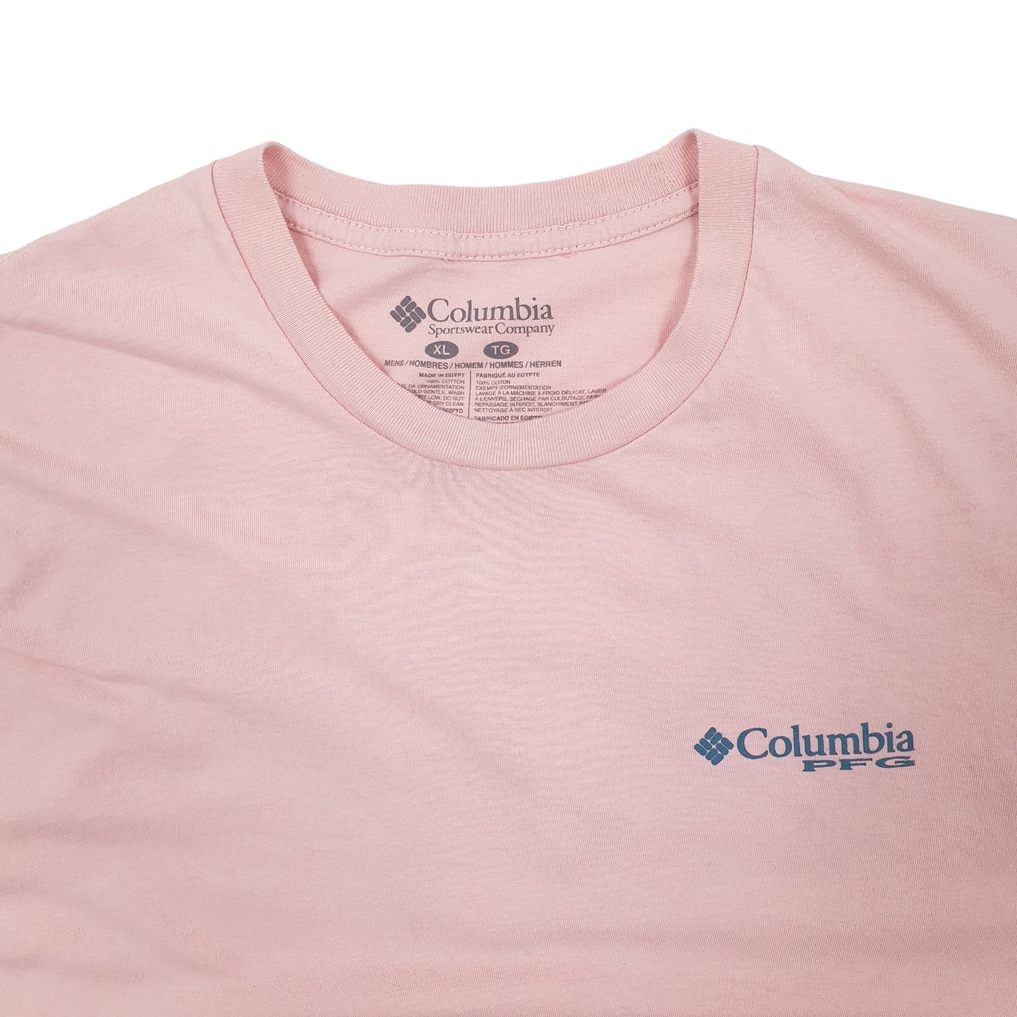 Mens Pink Columbia Sportswear PFG Fishing Short Sleeve T Shirt