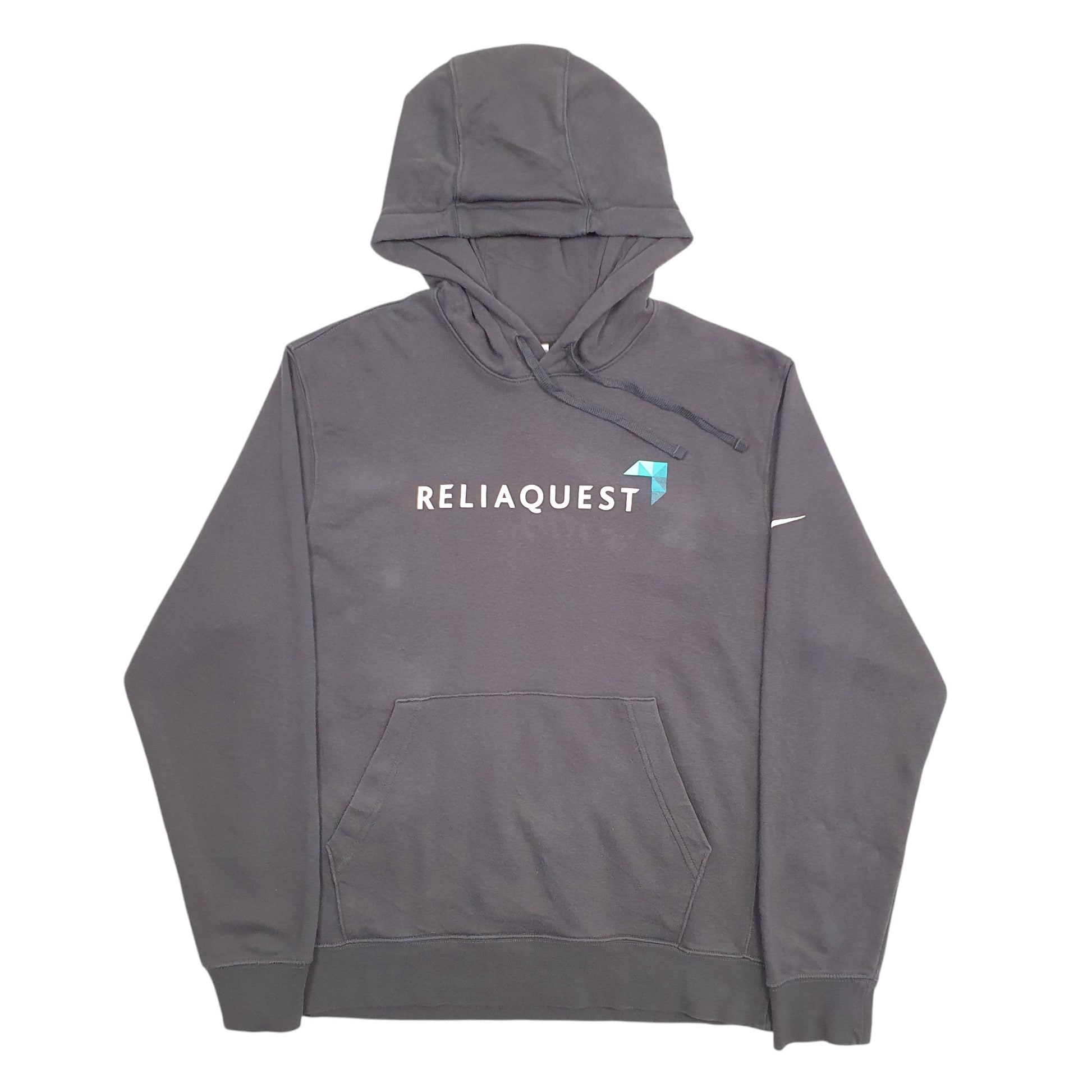Mens Grey Nike Reliaquest Spellout Hoodie Jumper