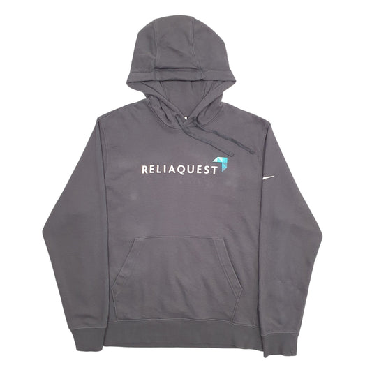 Mens Grey Nike Reliaquest Spellout Hoodie Jumper