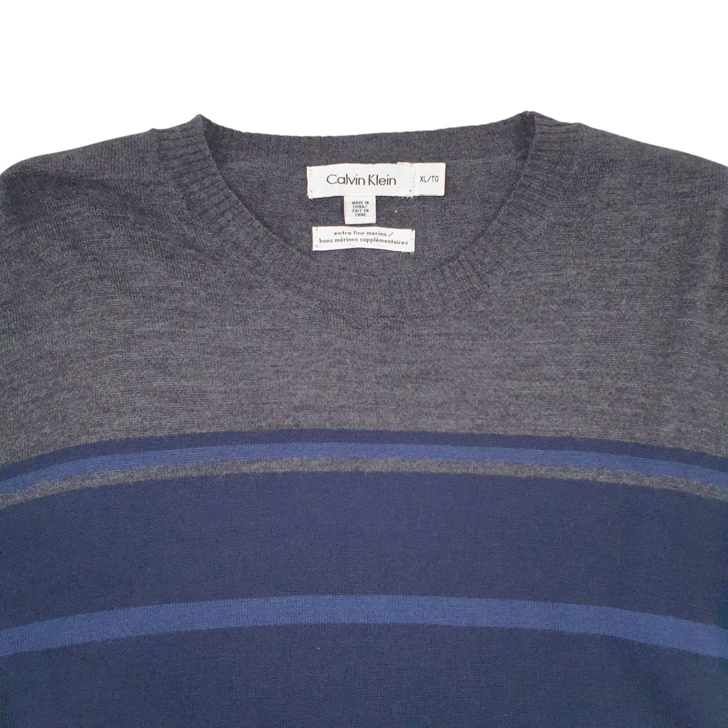 Mens Blue Calvin Klein  Crewneck Jumper