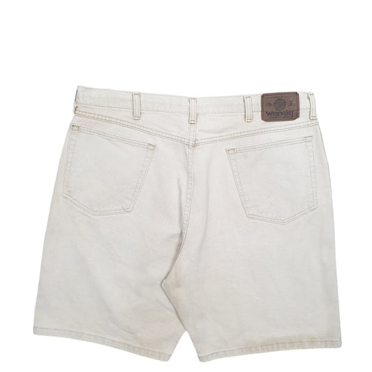 Mens Cream Wrangler Denim Jeans Jorts Denim Shorts