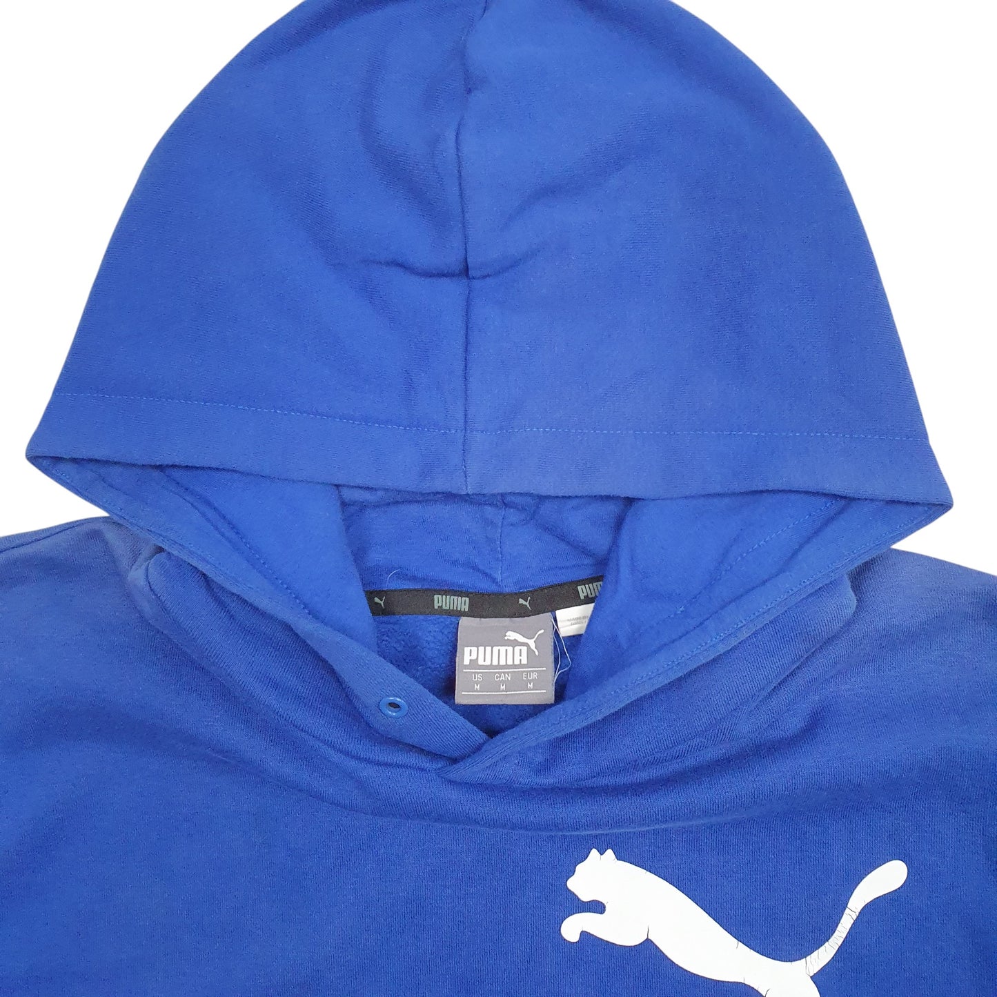 Mens Blue Puma Spellout Hoodie Jumper
