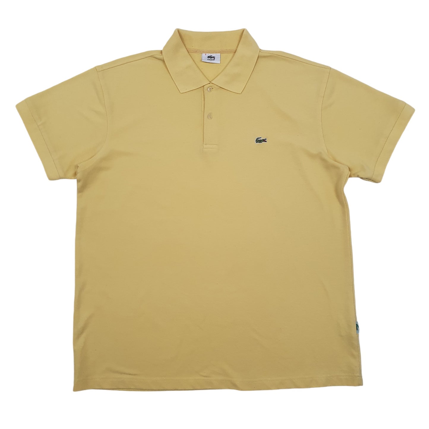 Mens Yellow Lacoste  Short Sleeve Polo Shirt