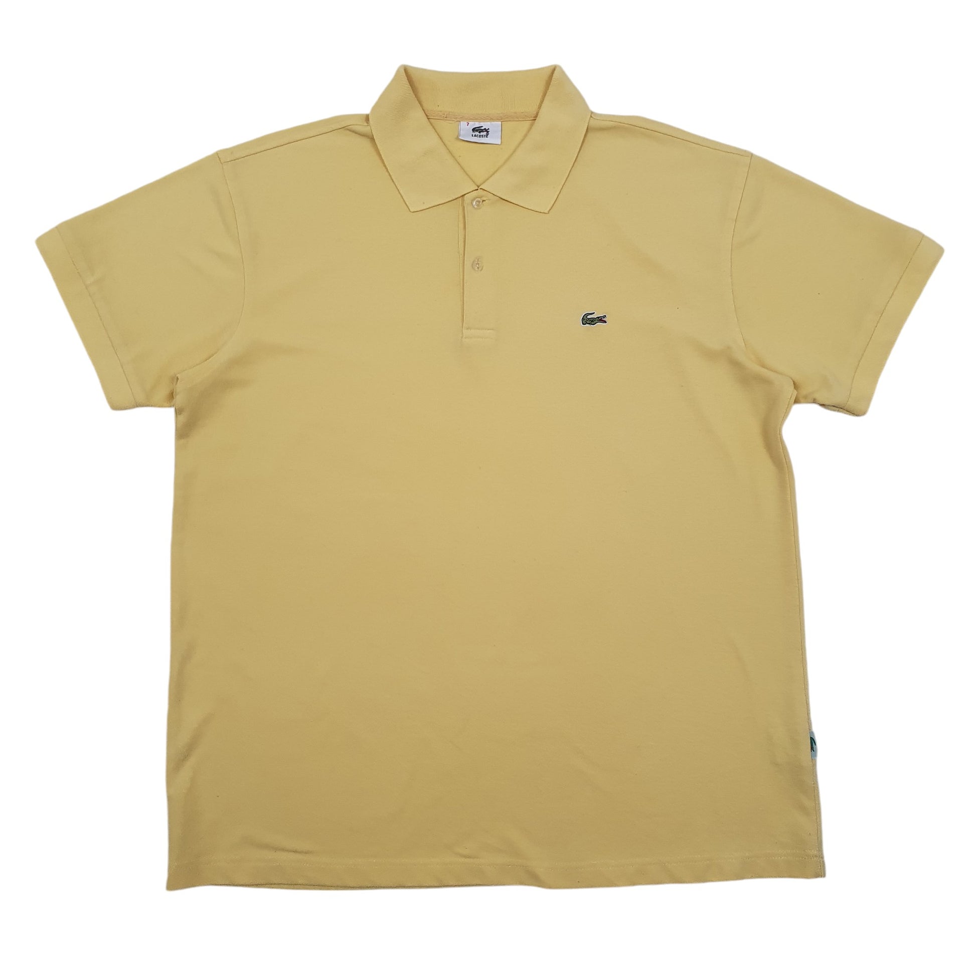 Mens Yellow Lacoste  Short Sleeve Polo Shirt