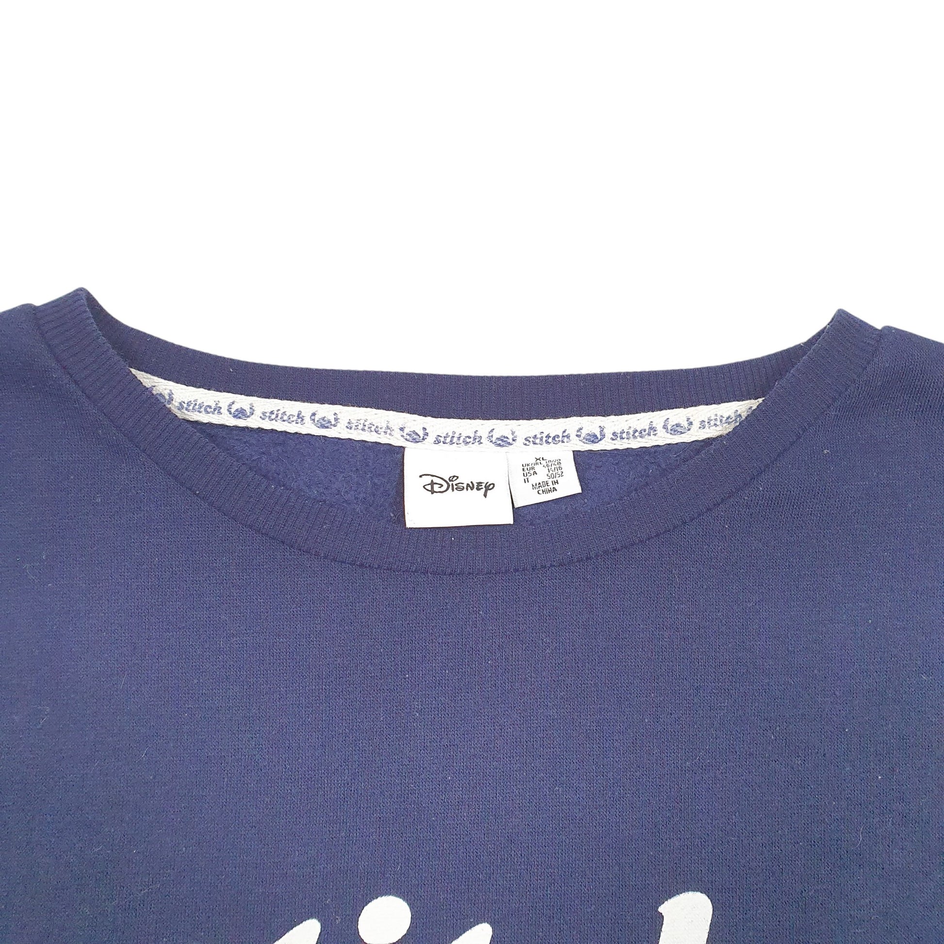 Womens Navy Disney Stitch Lilo Character Crewneck Jumper