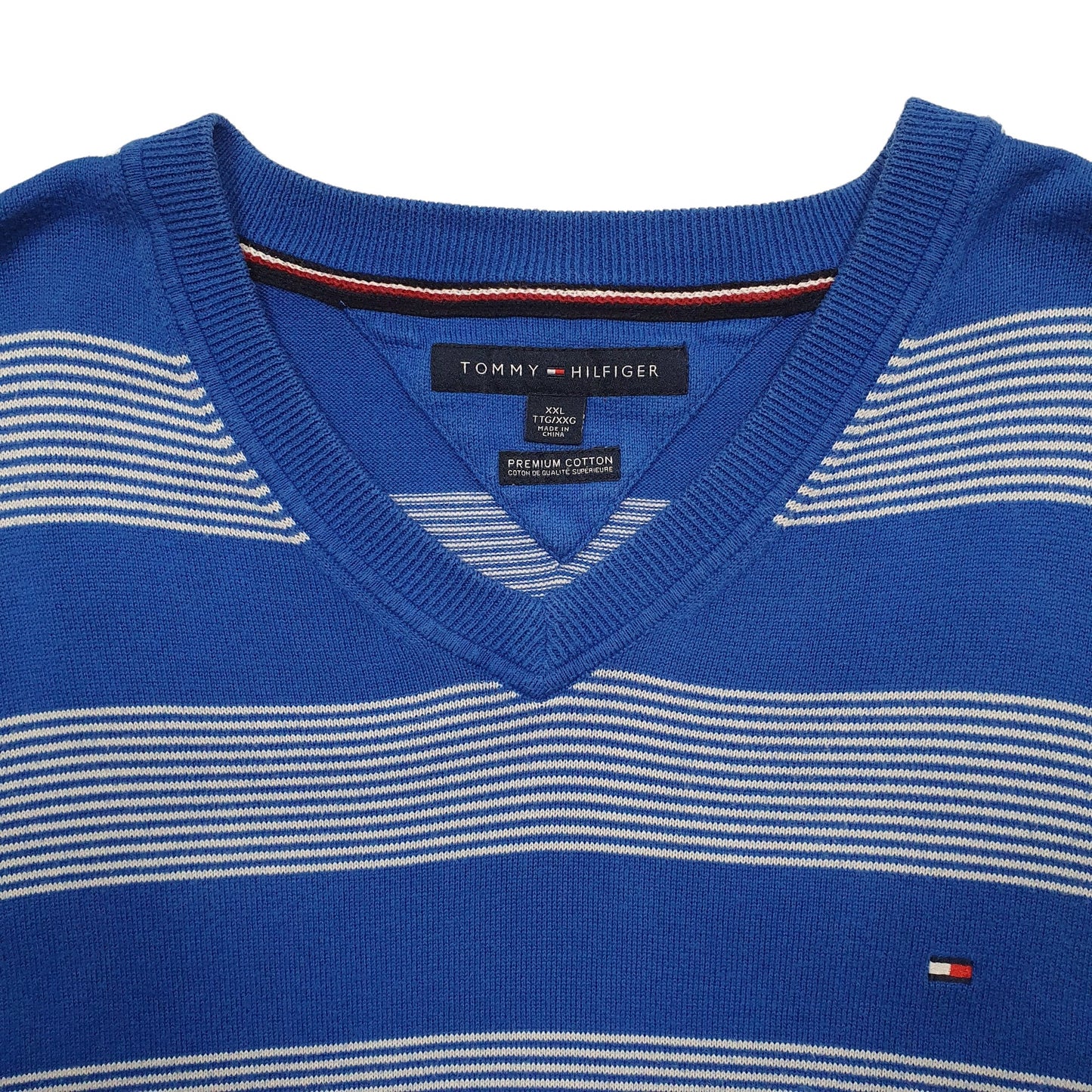 Mens Blue Tommy Hilfiger Knit Crewneck Jumper
