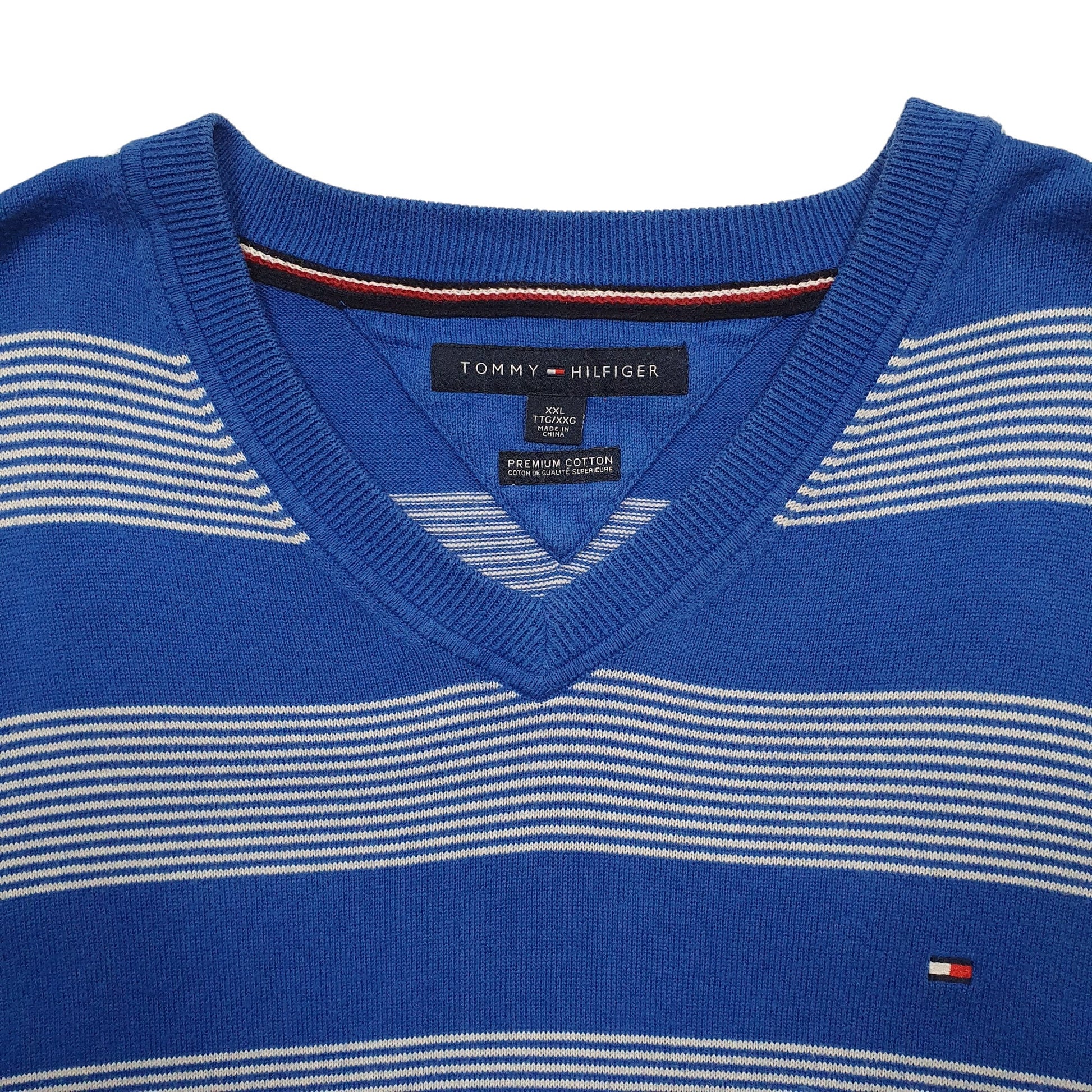 Mens Blue Tommy Hilfiger Knit Crewneck Jumper