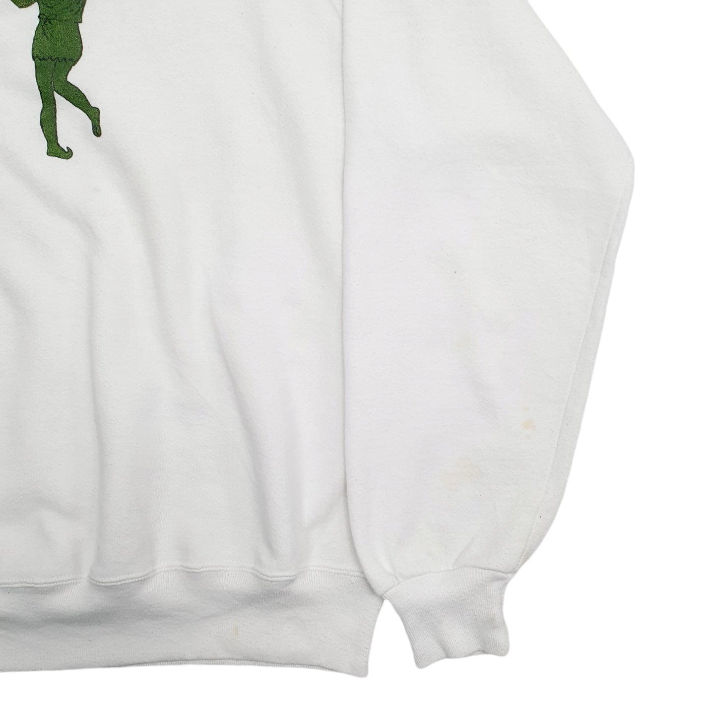 Mens White Jerzees Leprechaun Golf Made In USA Vintage 90's Crewneck Jumper