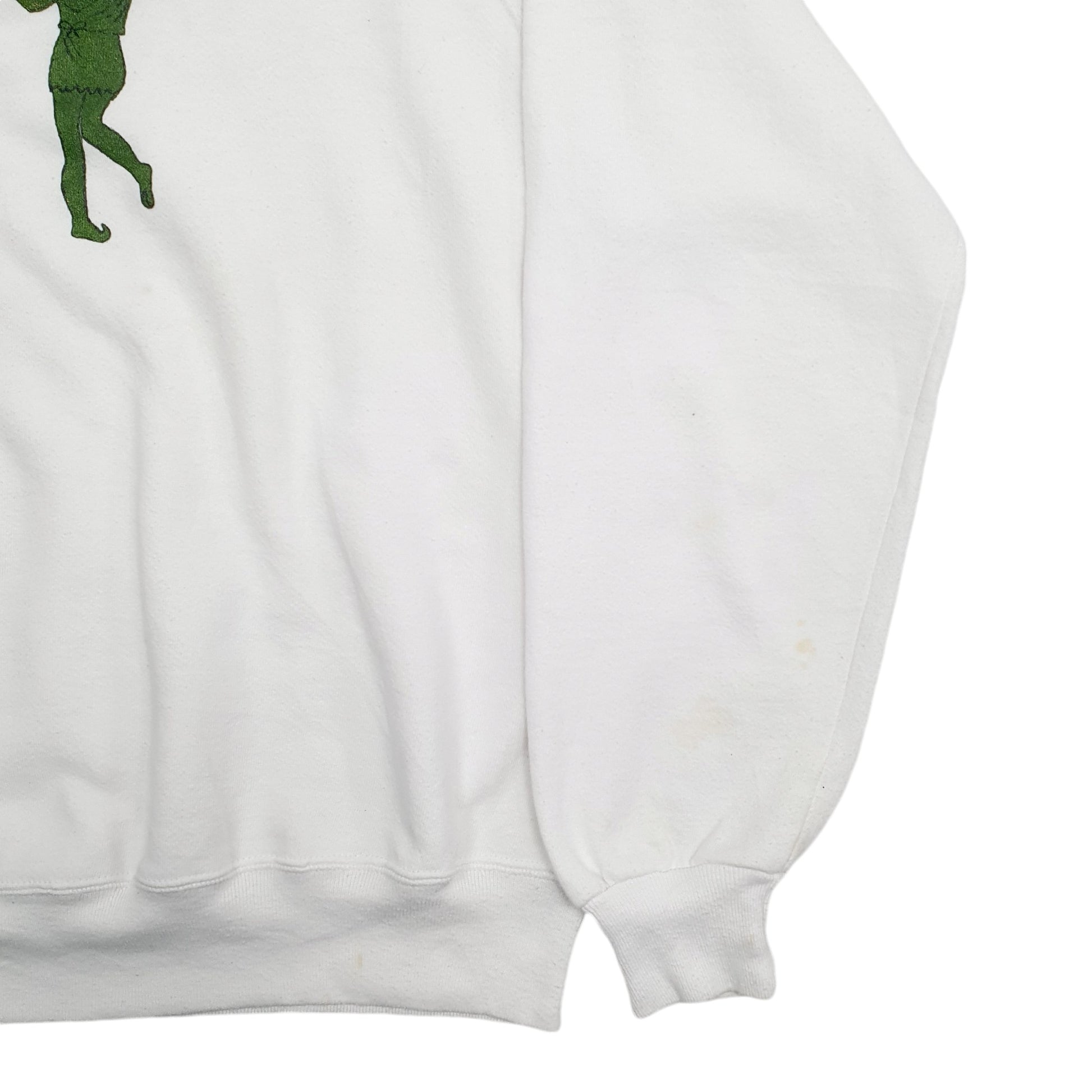 Mens White Jerzees Leprechaun Golf Made In USA Vintage 90's Crewneck Jumper