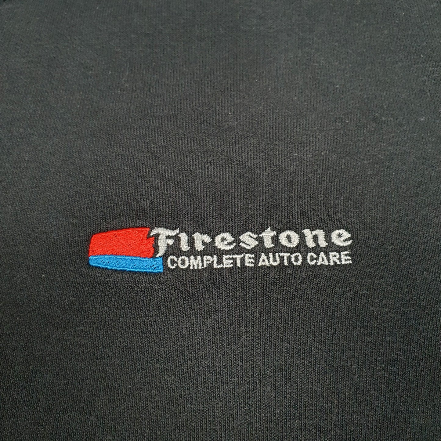 Mens Black Carhartt Workwear Hoodie Firestone Auto Care Full Zip Jumper