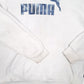 Mens White Puma Spellout Hoodie Jumper