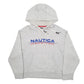 Mens Grey Nautica Spellout Hoodie Jumper