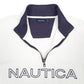 Mens White Nautica Spellout Quarter Zip Jumper