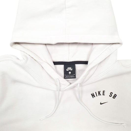 Mens White Nike Sb Skateboarding Spellout Hoodie Jumper