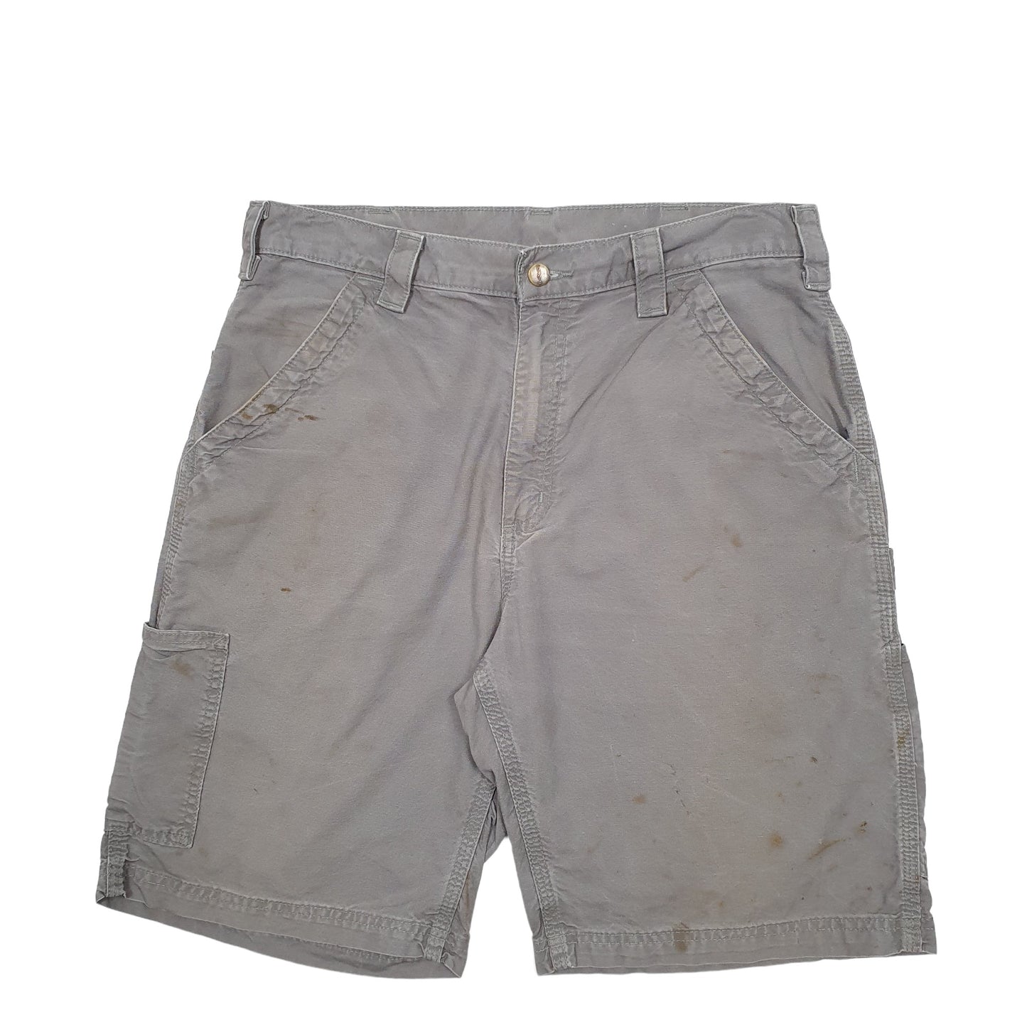 Mens Grey Carhartt Workwear B147 FAT Carpenter Shorts