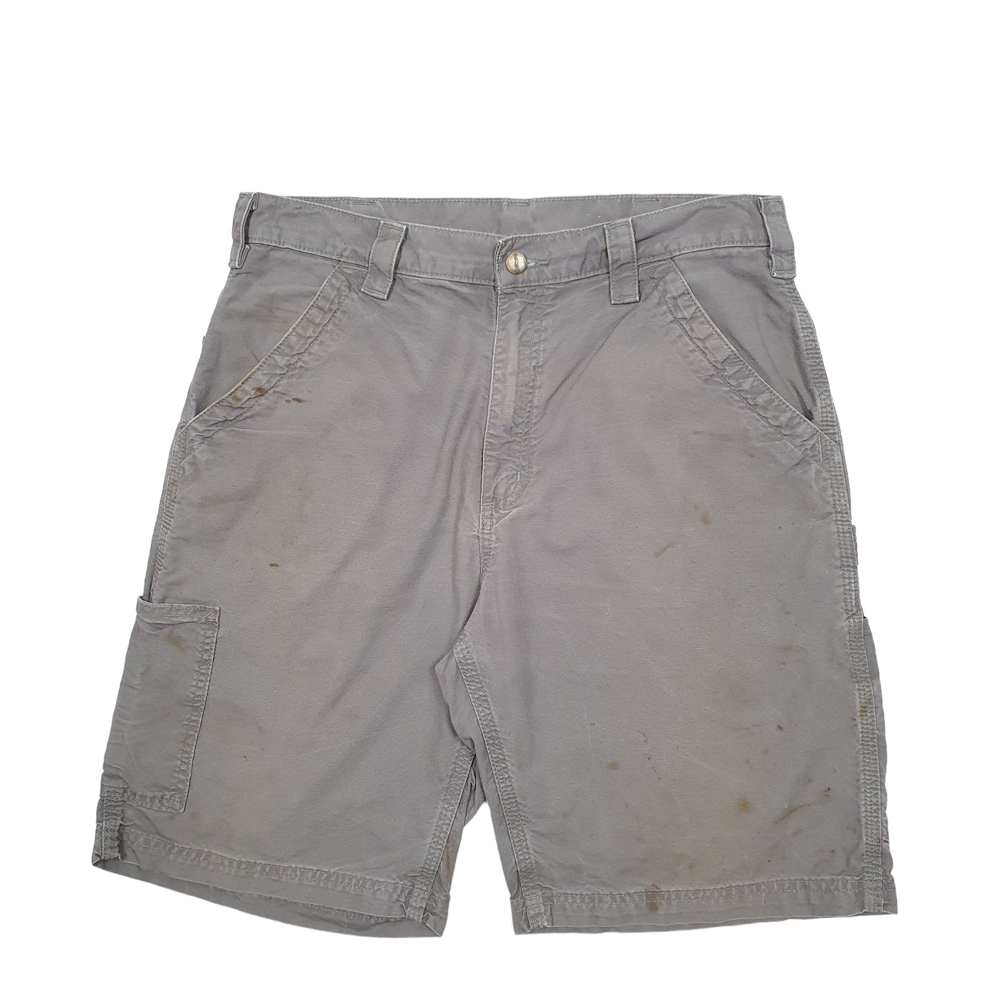 Mens Grey Carhartt Workwear B147 FAT Carpenter Shorts