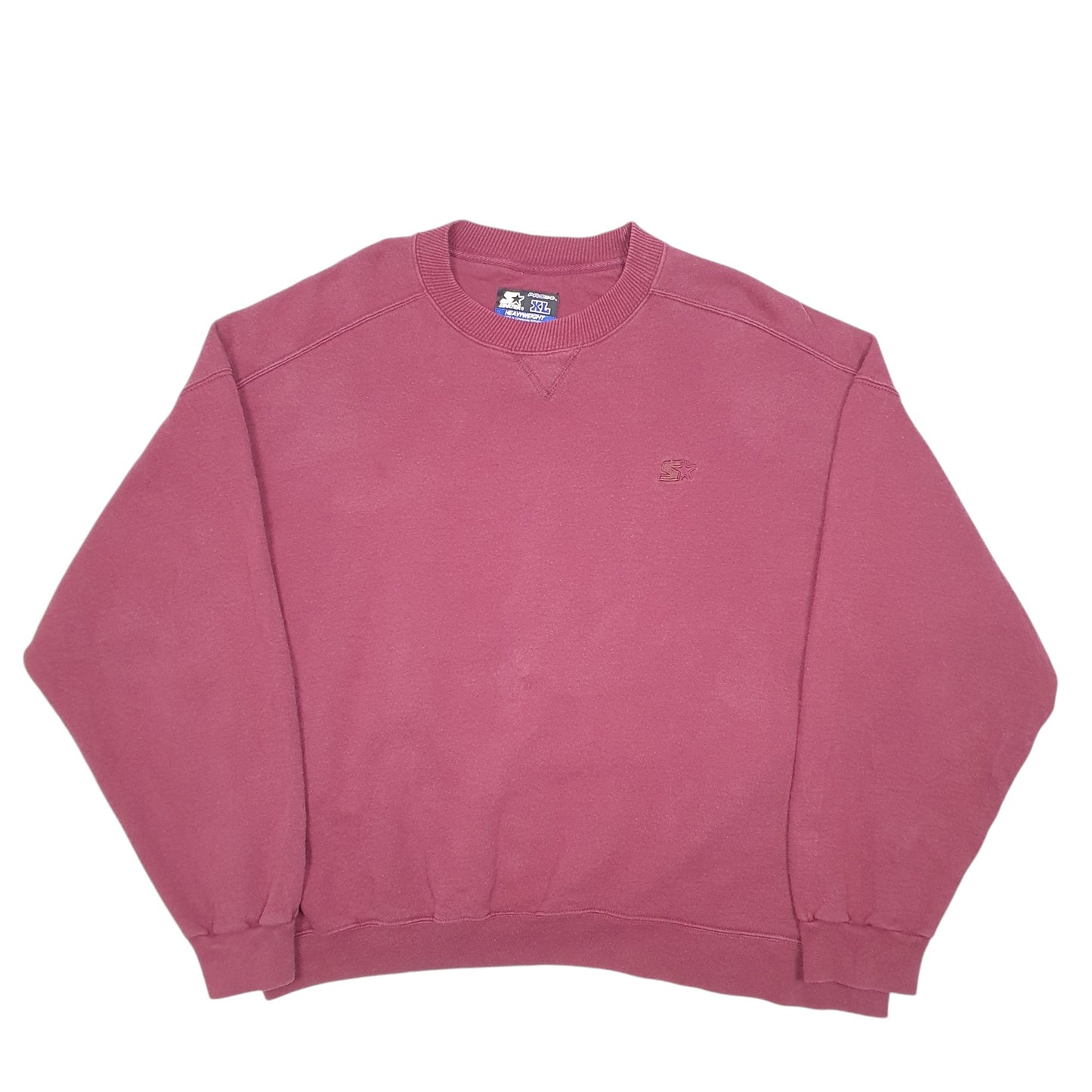 Mens Burgundy Starter Pro 80 Heavyweight Crewneck Jumper