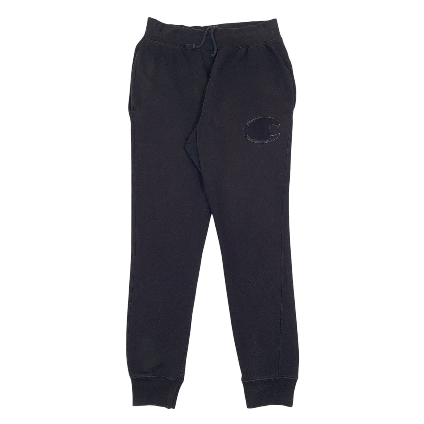 Mens Black Champion Reverse Weave Jogger Trousers